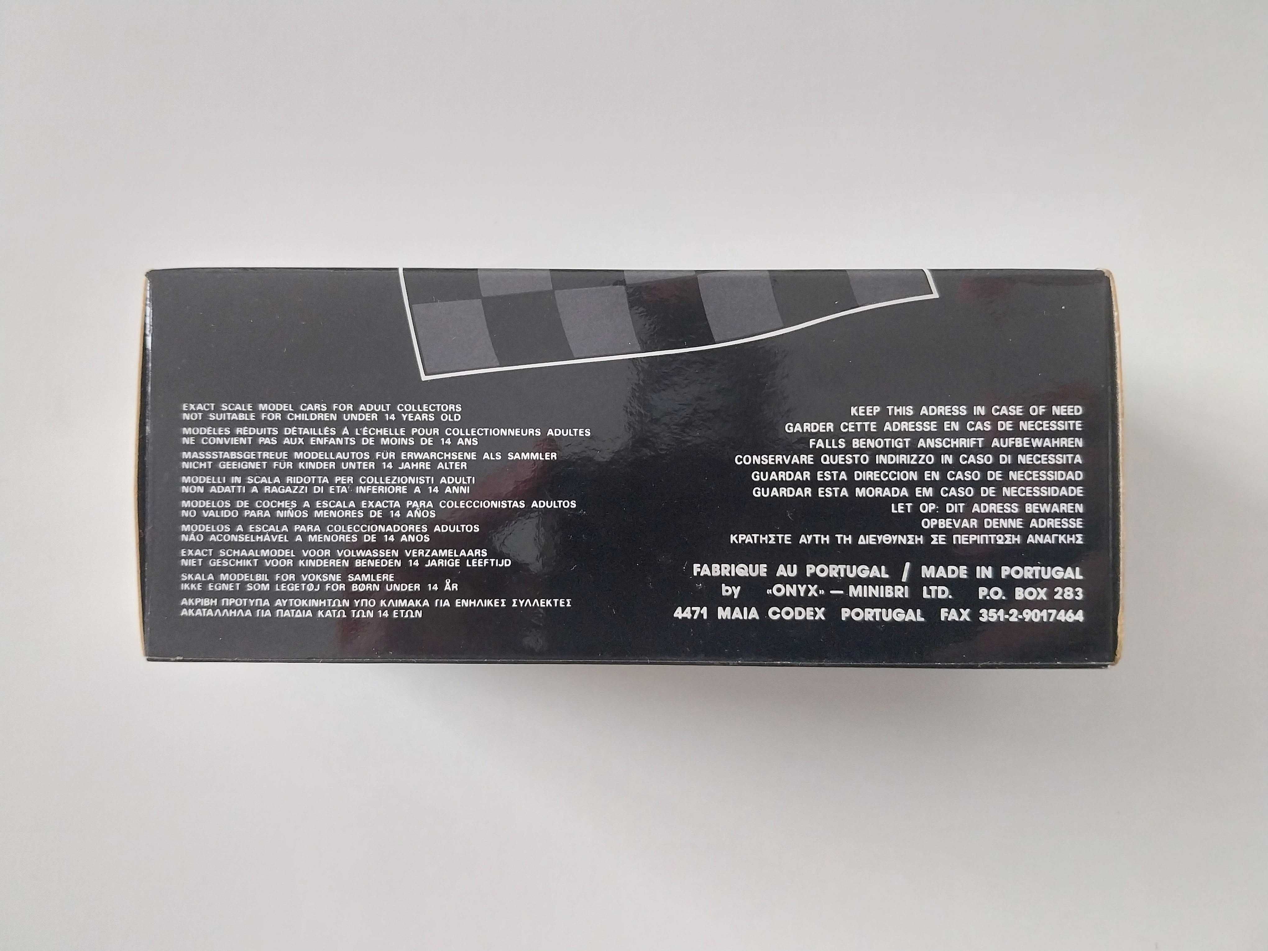 miniatura 1/43 FERRARI F92A Ivan Capelli (1992) | edição Onyx