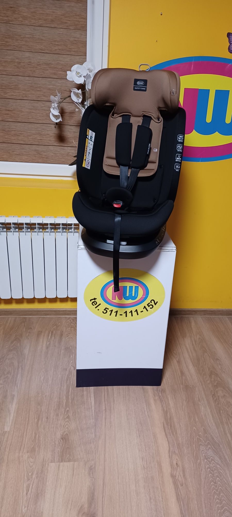 Nowy obrotowy fotelik samochodowy ISOFIX SKLEP NW