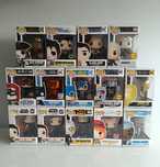 Funko pops Star Wars, geralt, clark kent, Batman, Jack sparrow, edward