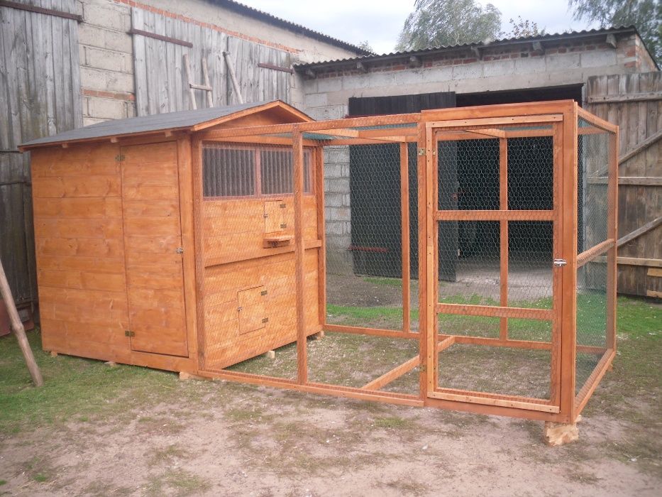 Kurnik/gołębnik z wolierą ocieplany
