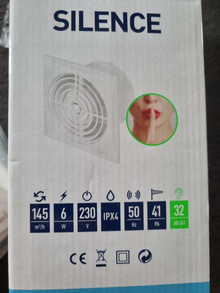 Wentylator nowy Awenta Silence WZ125 ø125 6W 32 dB 145 m³/h