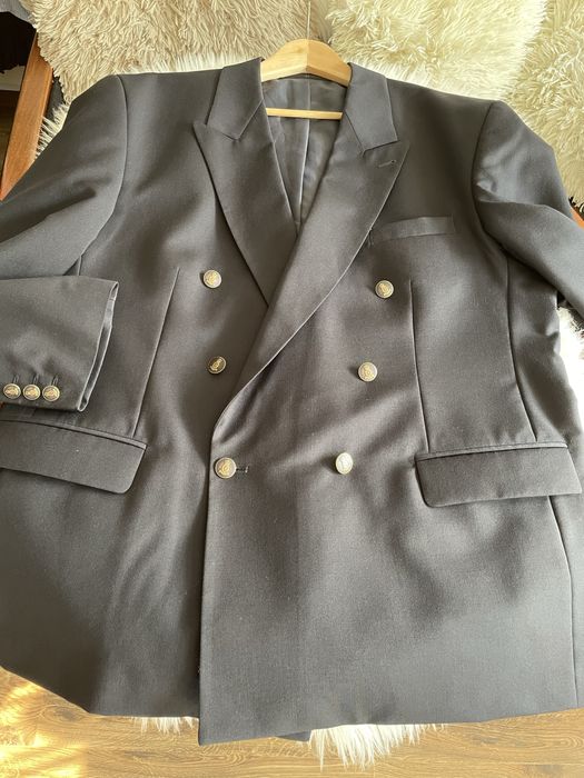 100% Wełniana marynarka dwurzędowa oversize