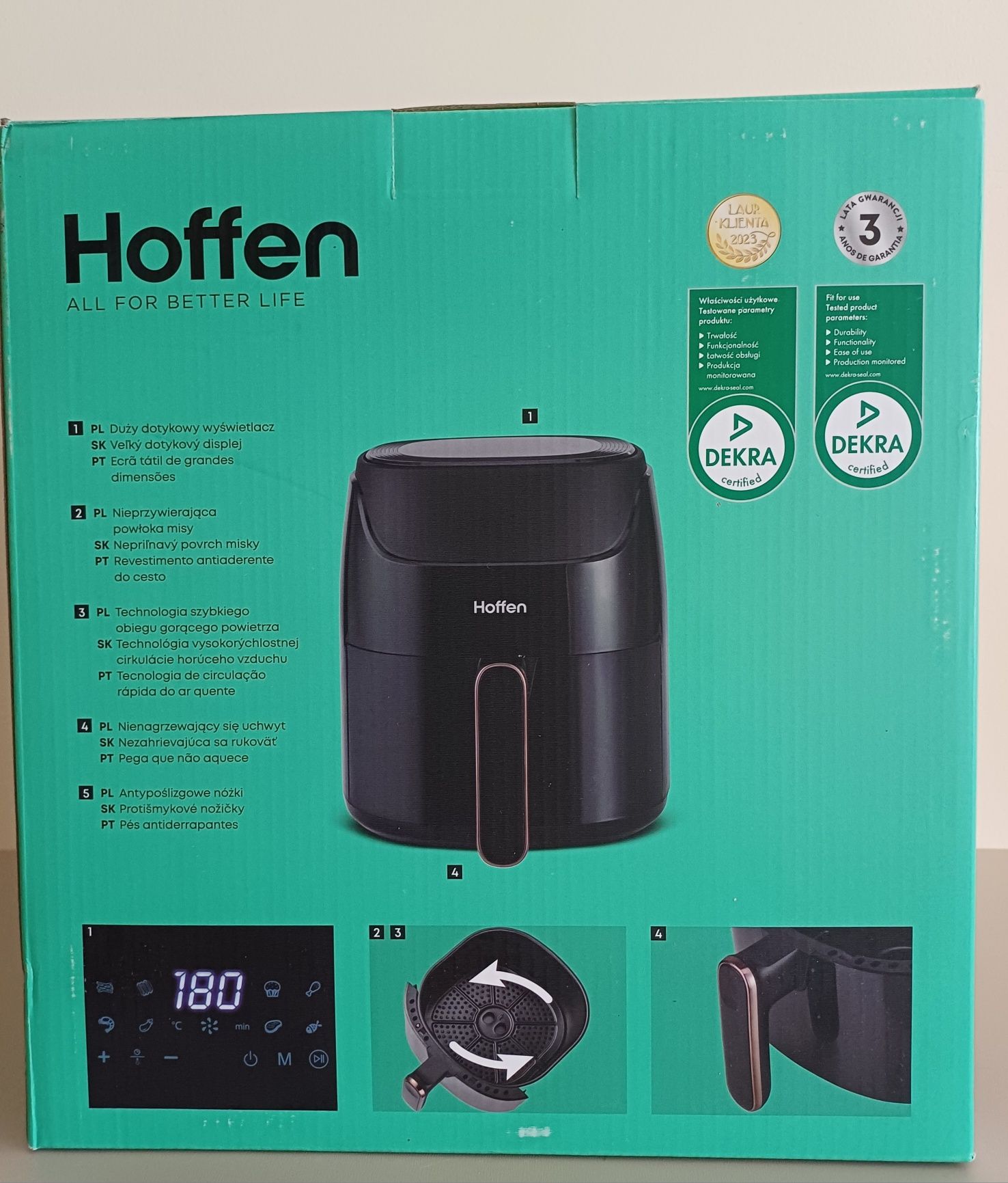 Nowa frytkownica beztłuszczowa HOFFEN, airfryer