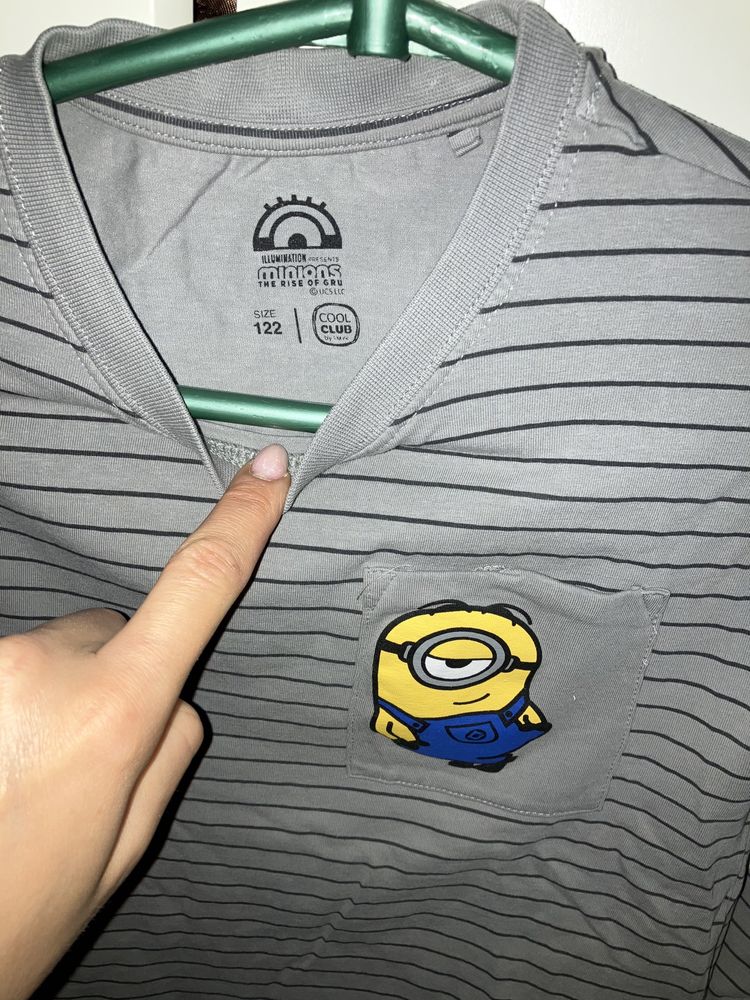 Bluzka długi rękaw dla chłopca 122 128 cool club smyk Minionki Minions