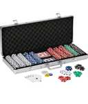 Zestaw do pokera 500 żetonów Texas Hold'em Walizka