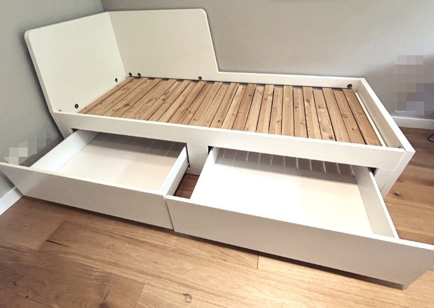 Flekke łóżko, leżanka Ikea 80x200 rozsuwane plus 2 materace Malfors