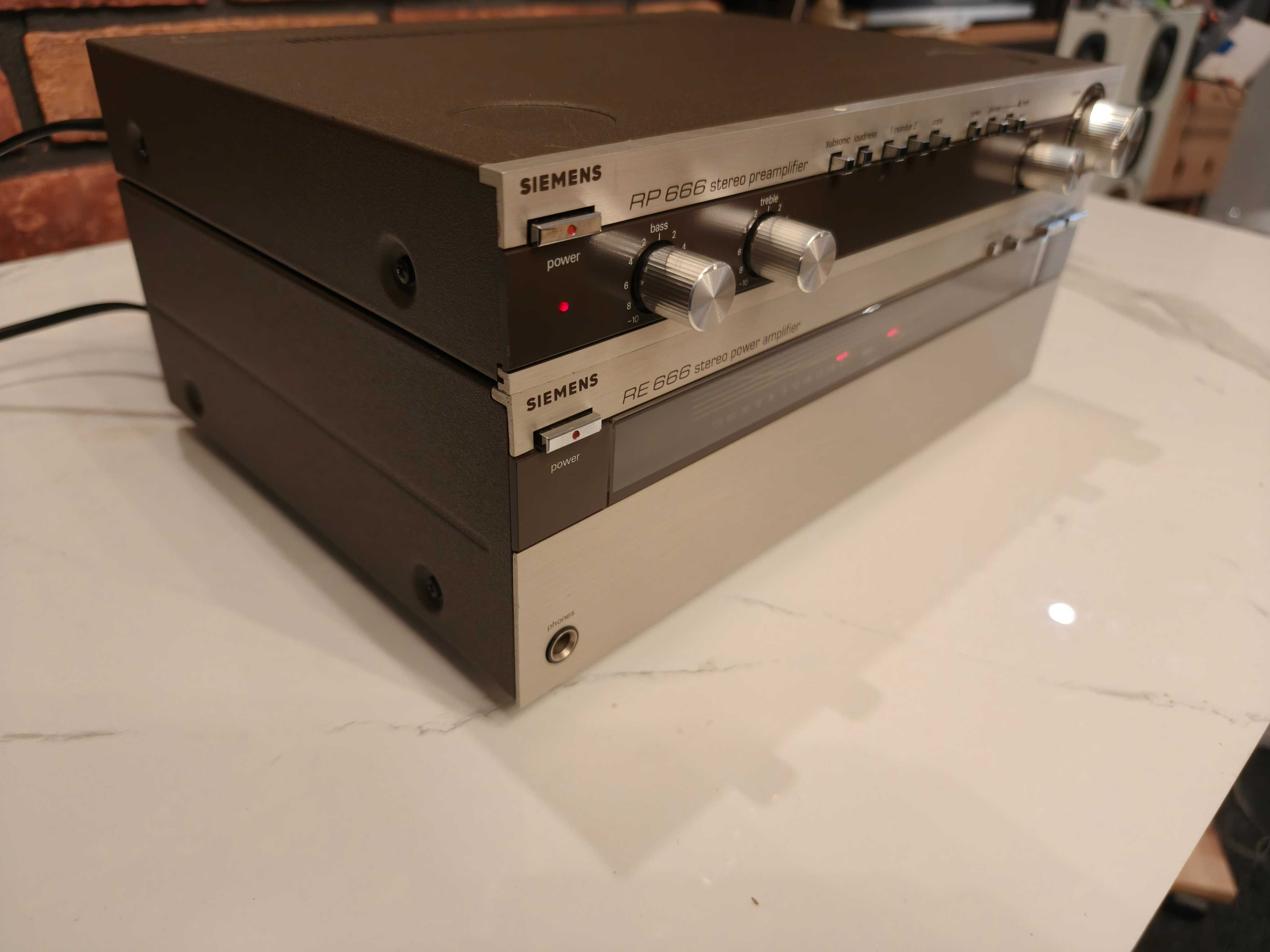 SIEMENS RE-666 + RP-666 ! Końcówka mocy i przedwzmacniacz.