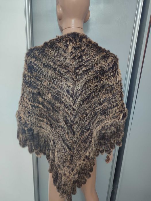 Yves Salomon меховая накидка шаль пончо