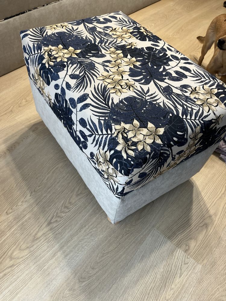 Sofa rozkladana 220x110 pojemnik, podnóżek