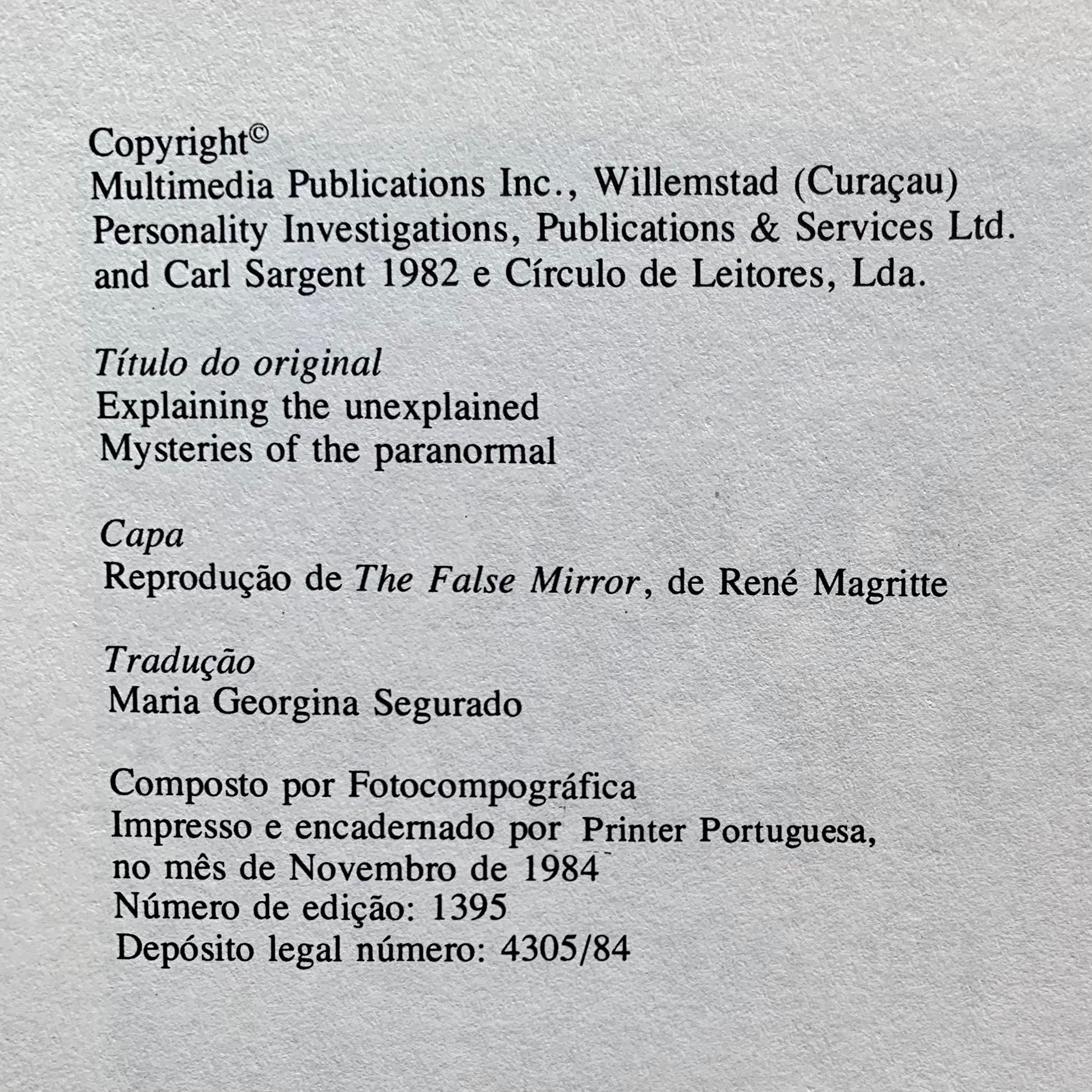 Livro sobre o Paranormal