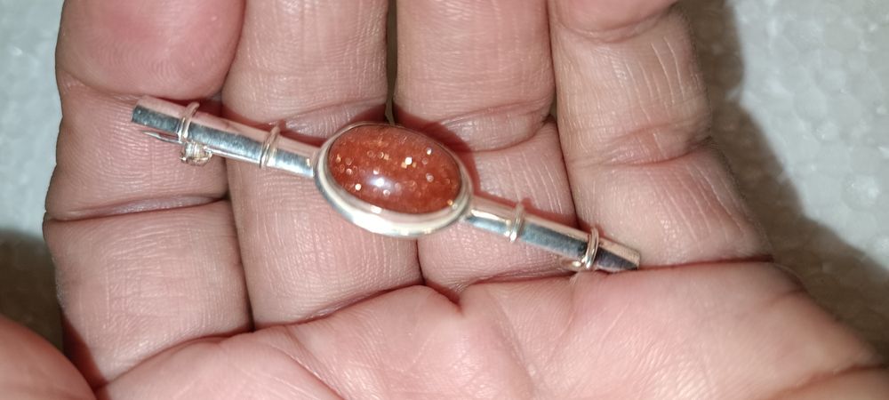 Broszka srebro piasek pustyni