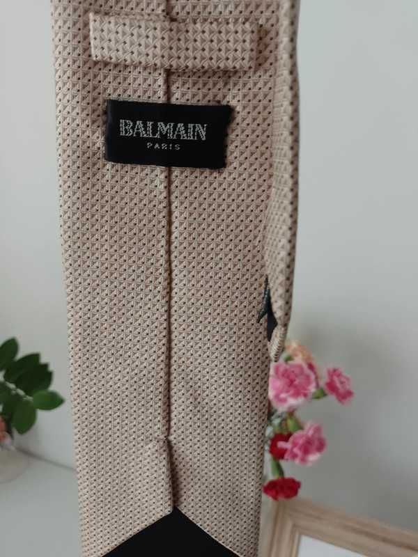 Balmain krawat jedwabny NOWY