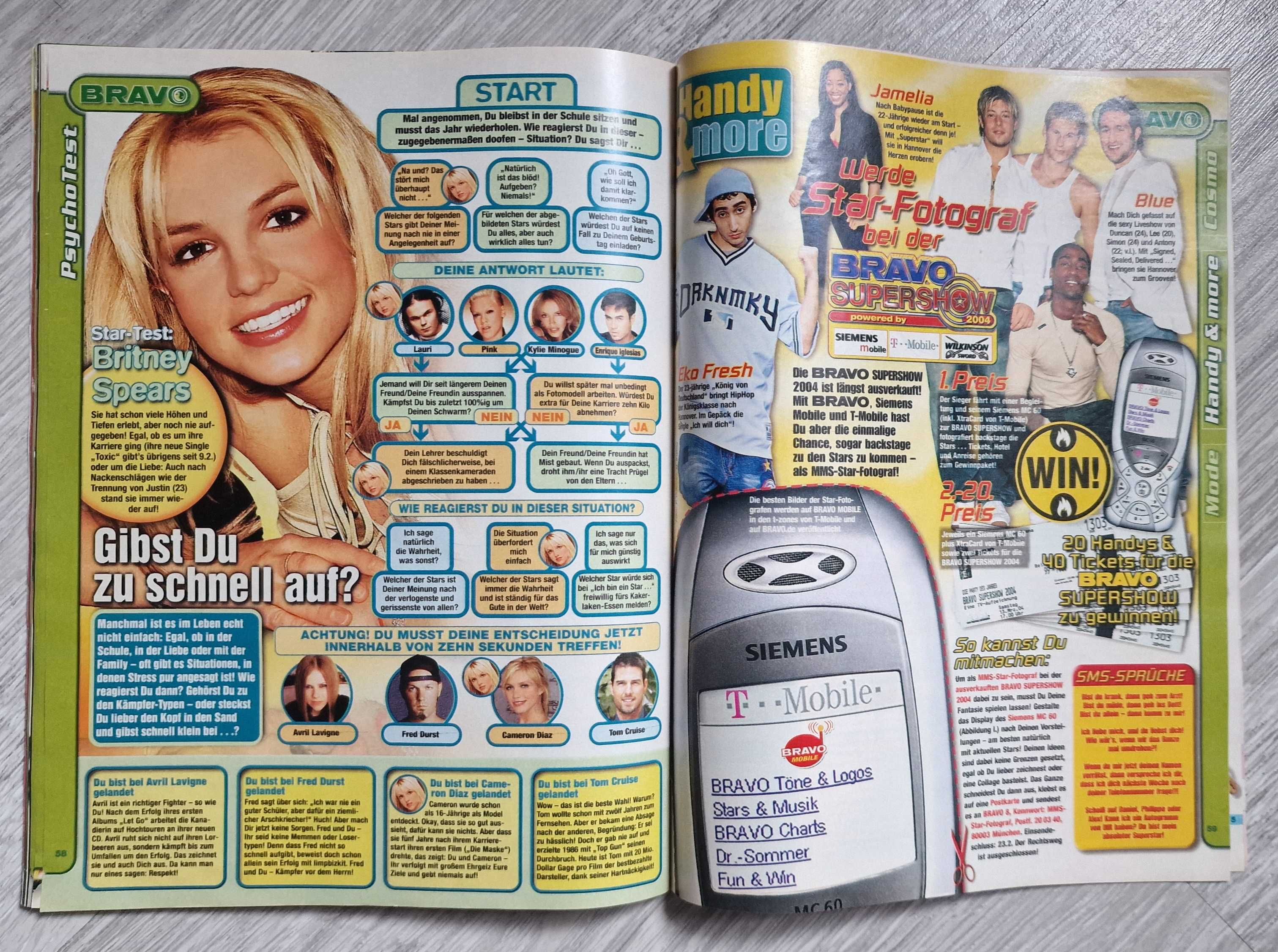 Czasopismo Bravo (Niemcy) Nr 8/2004 - Christina Aguilera