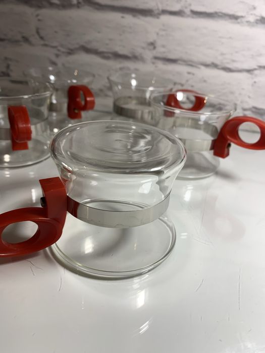 5 starych szklaneczek PRL