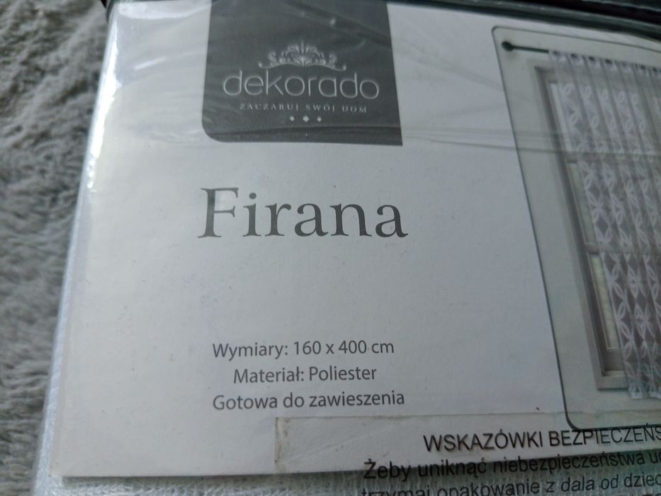 Nowa firanka 400*160 biała