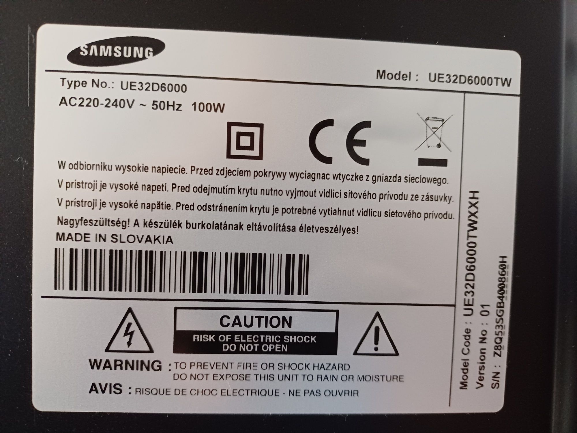 Telewizor Samsung 32 cale UE32D60008