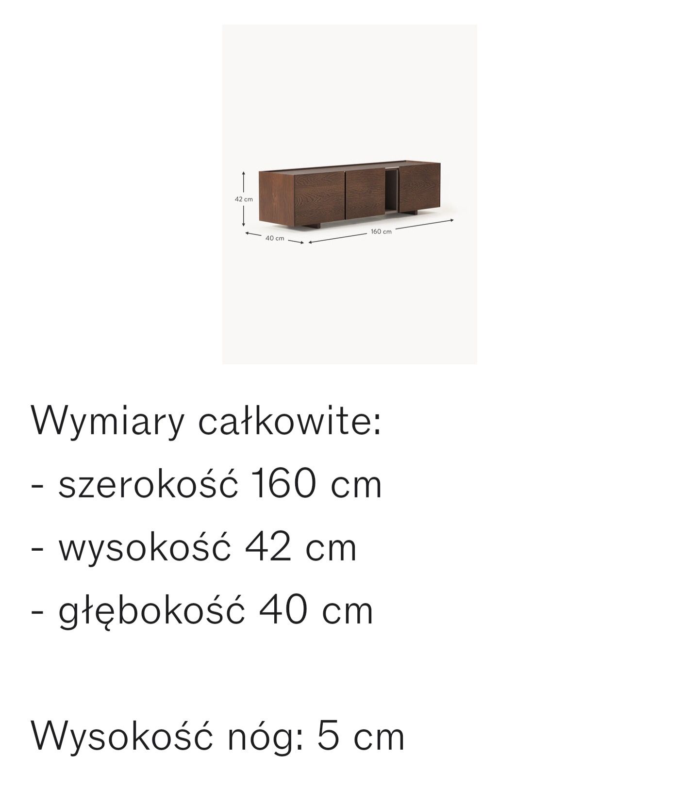 Szafka RTV z drewna Larsen Westwing