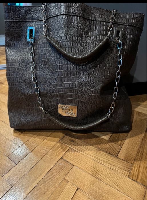 Torba shopper PINKO SKORA Z WEZA