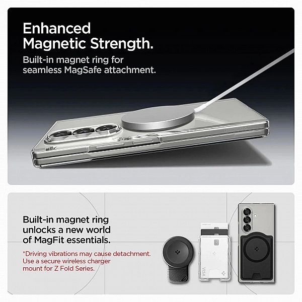 Etui Spigen AirSkin Mag MagSafe na Samsung Galaxy Z Fold 7 - przeroczy