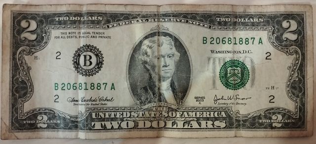 2 доллара 2003г. Банк B (New York)