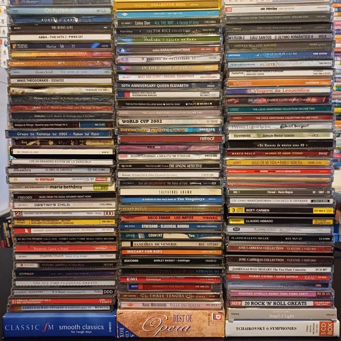 Lote de 100 álbuns música