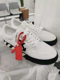 Off-White Low Vulcanized Canvas Sneakers White Black Ice 41 e 42