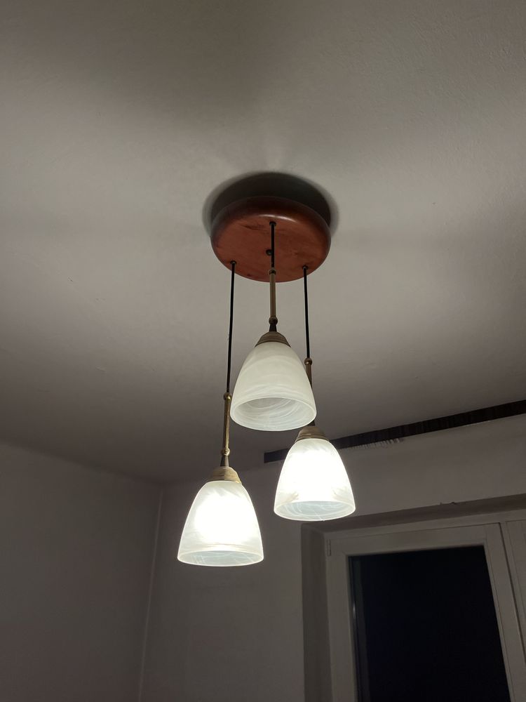 Lampa wisząca szklana, żyrandol