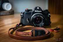 Straps em pele para máquina fotográfica