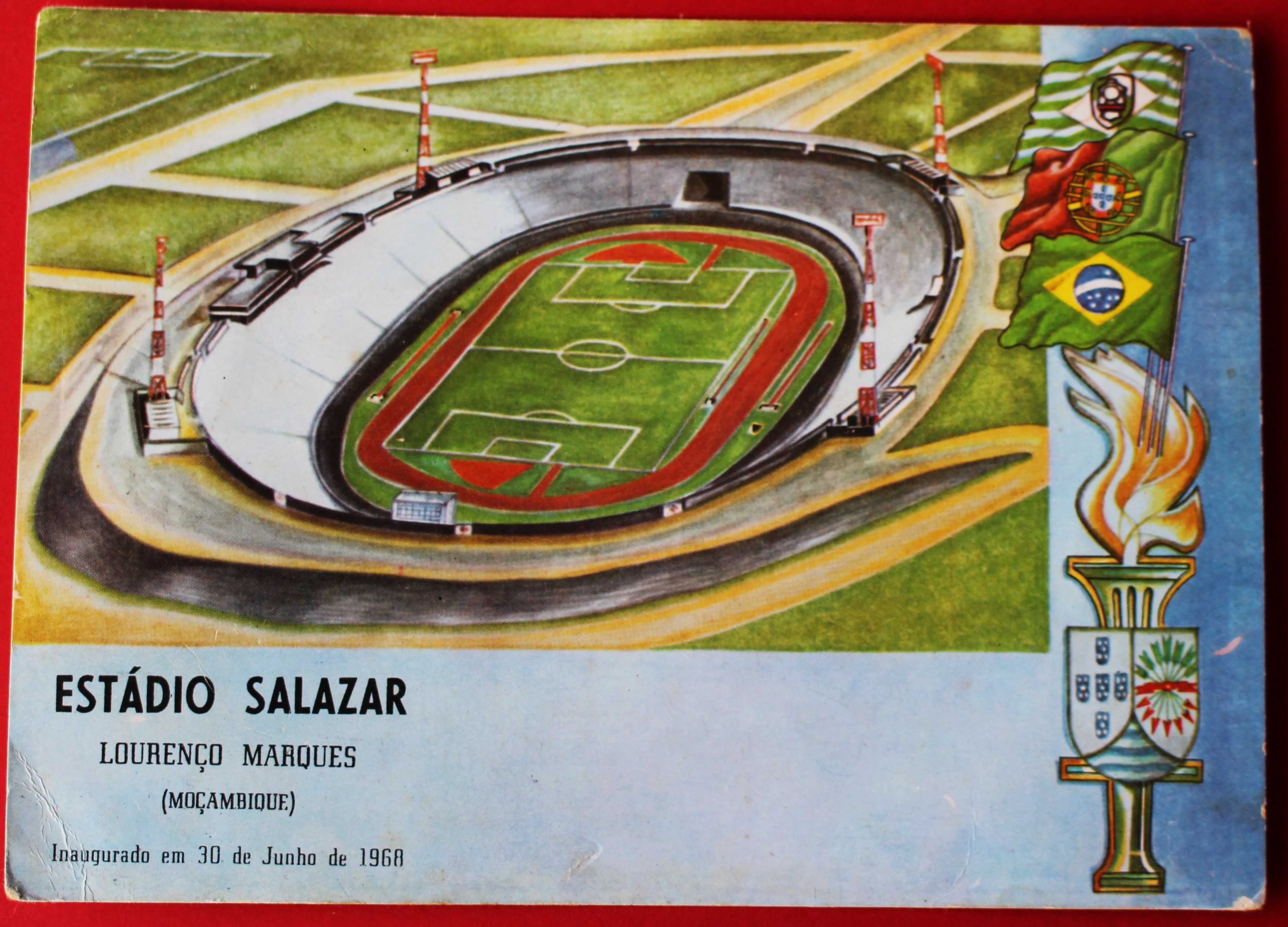 ESTÁDIO SALAZAR LOURENÇO MARQUES 1968 CARIMBOS DO DIA