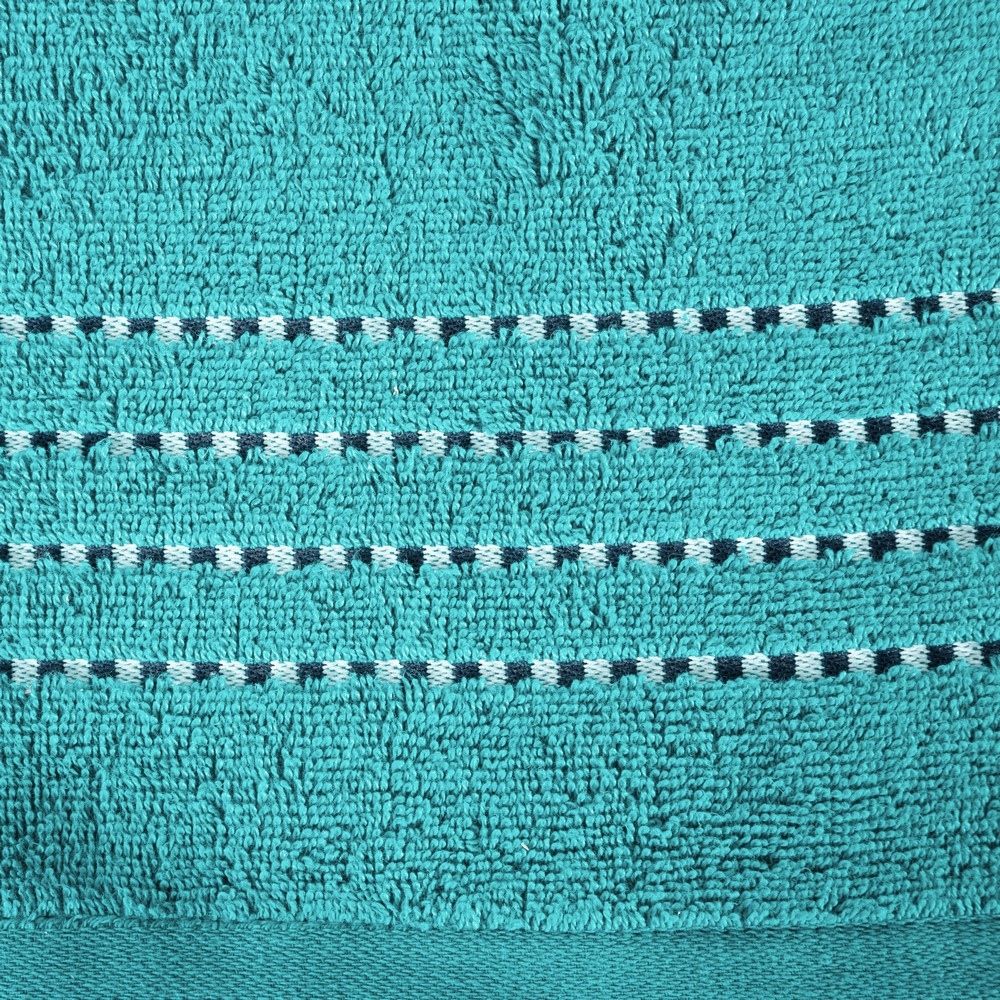 Ręcznik 70x140 turkusowy jasny 500g/m2 frotte ozdobiony bordiurą