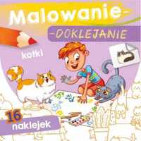 Malowanie - doklejanie. Kotki