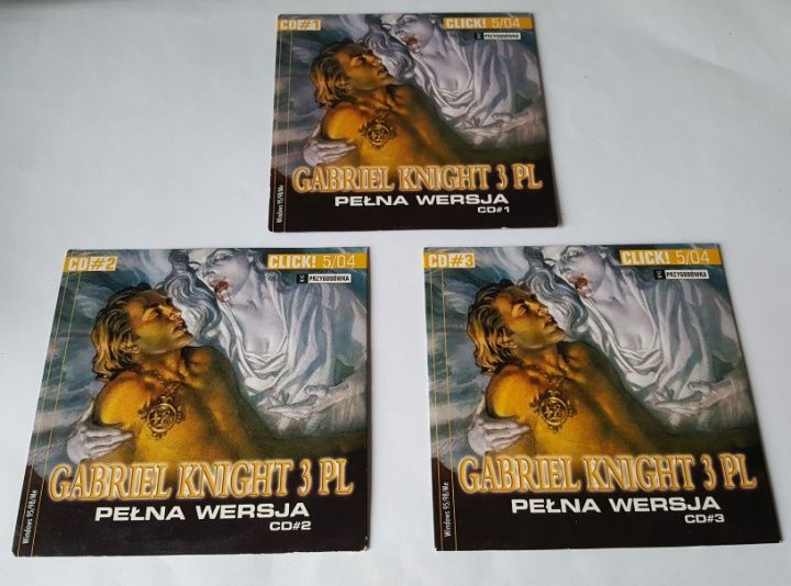 Płyty z grą GABRIEL KNIGHT, 3 płyty CD