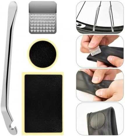 18-częściowy zestaw naprawczy do rowerów dętki, samoprzylepne łatki