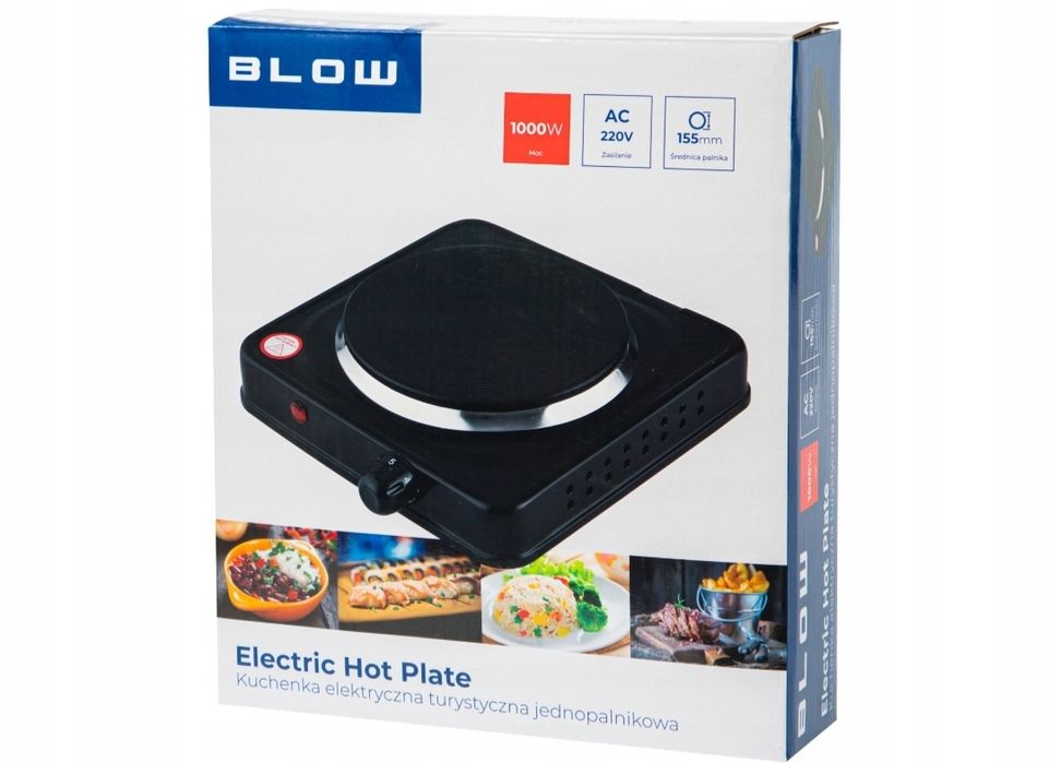 Kuchenka elektryczna jednopalnikowa czarna