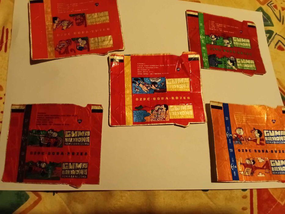 Opakowania po gumach do żucia Bolek i Lolek czasy PRL - polecam !!!