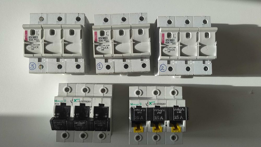 Rozłącznik bezpiecznikowy modułowy 3x25A 3x63A