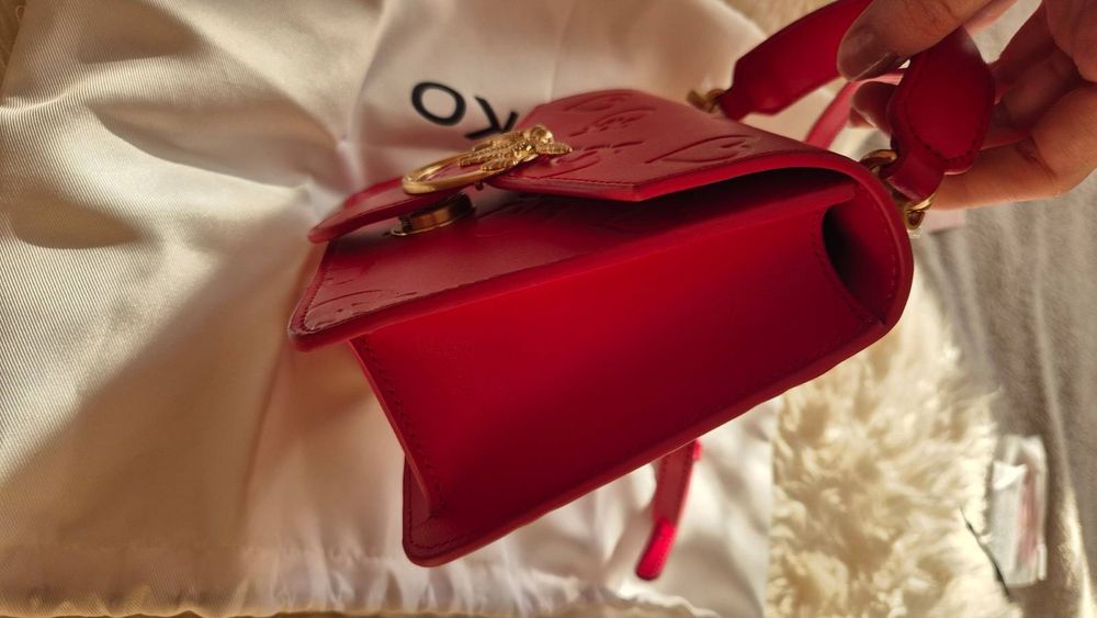 Torebka Pinko Love mini top handle czerwona