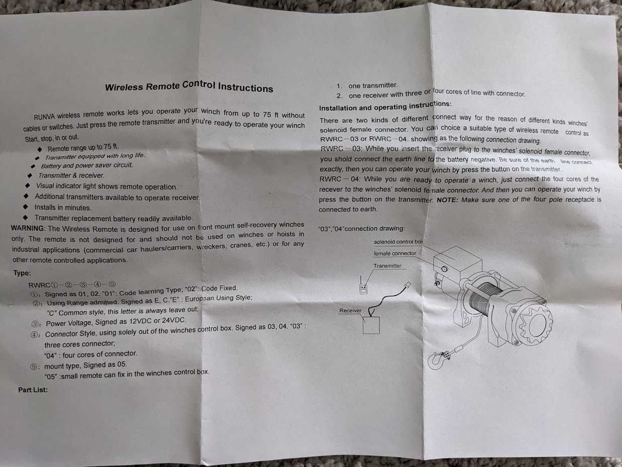 Zestaw zdalnego sterowania wyciągarką sterownik + 2 piloty, nieużywany