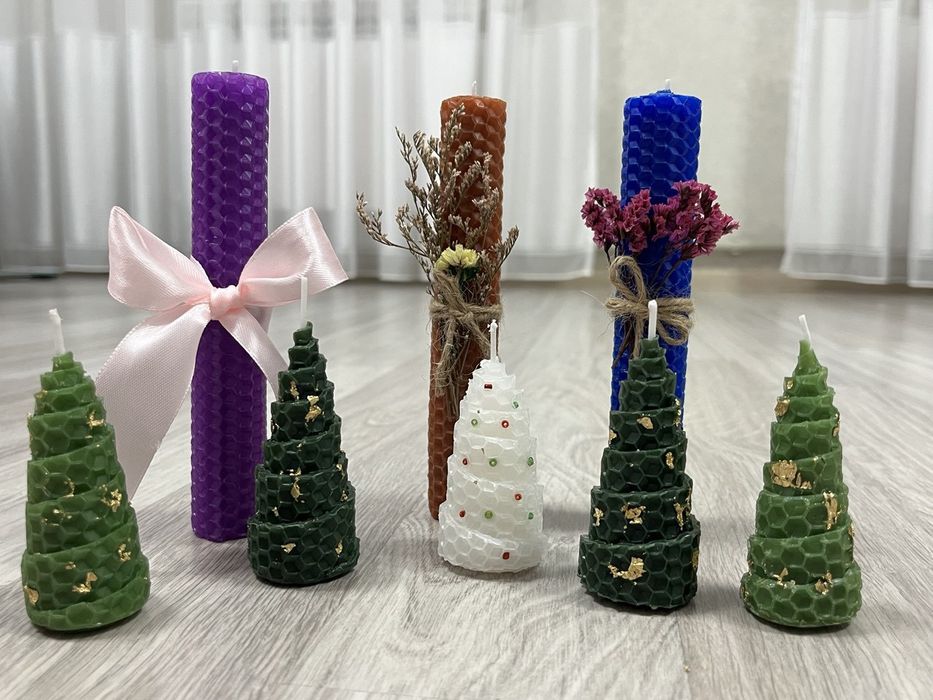 Свічки з вощини ручної роботи