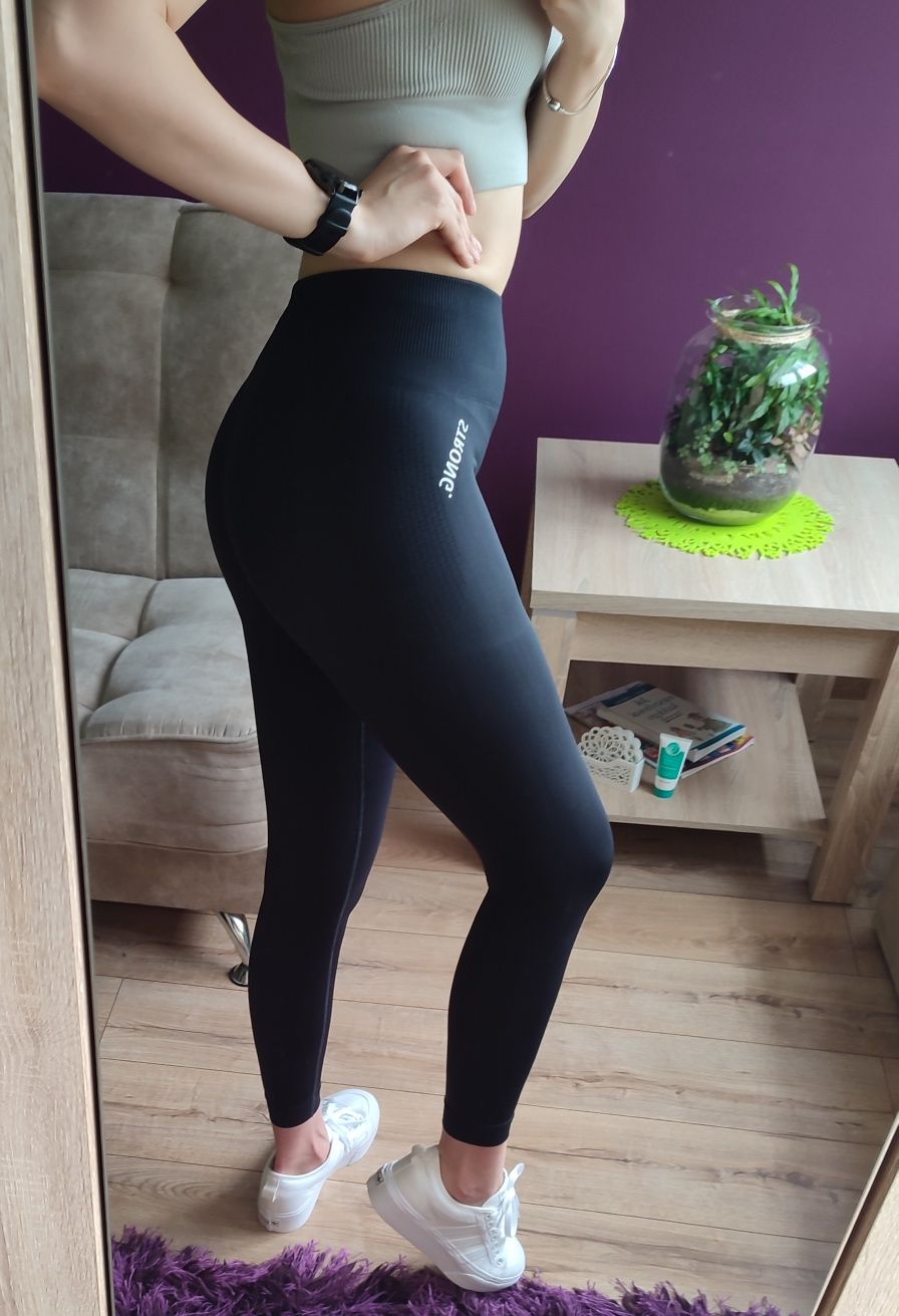 Legginsy damskie Strong Point Push up czarne