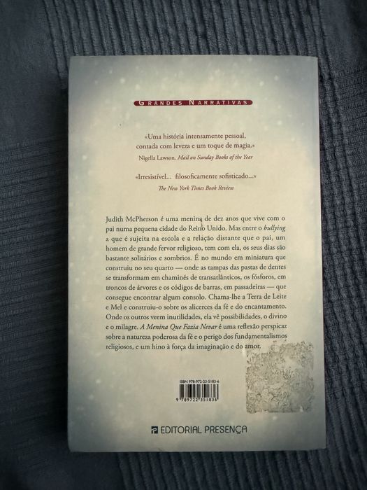 Livro “A Menina que fazia nevar”