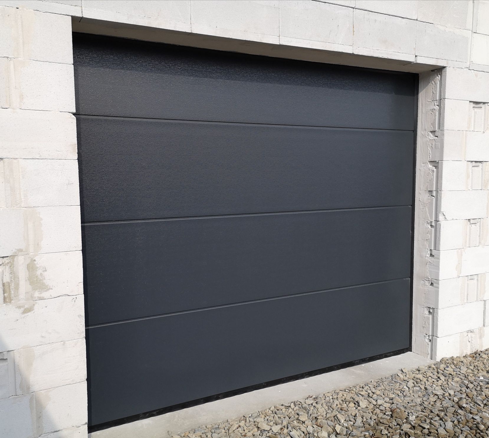 Brama na PILOTA 3500x2120 antracyt grafit garażowa segmentowa