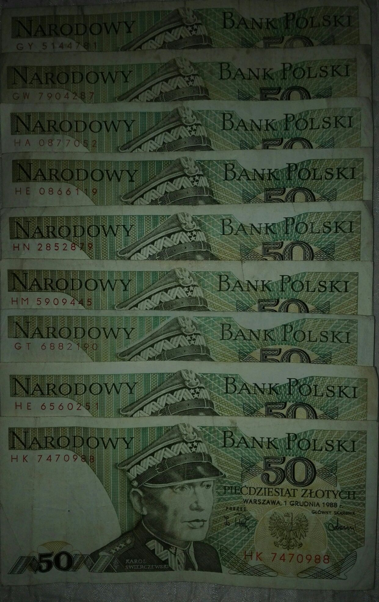 Banknoty PRL różne nominały