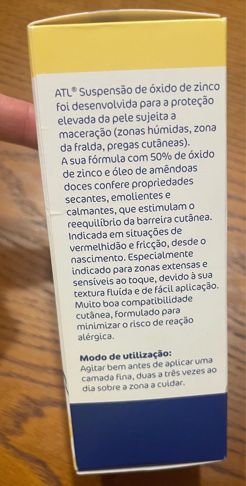 Vendo embalagem de Suspensão de Óxido de Zinco