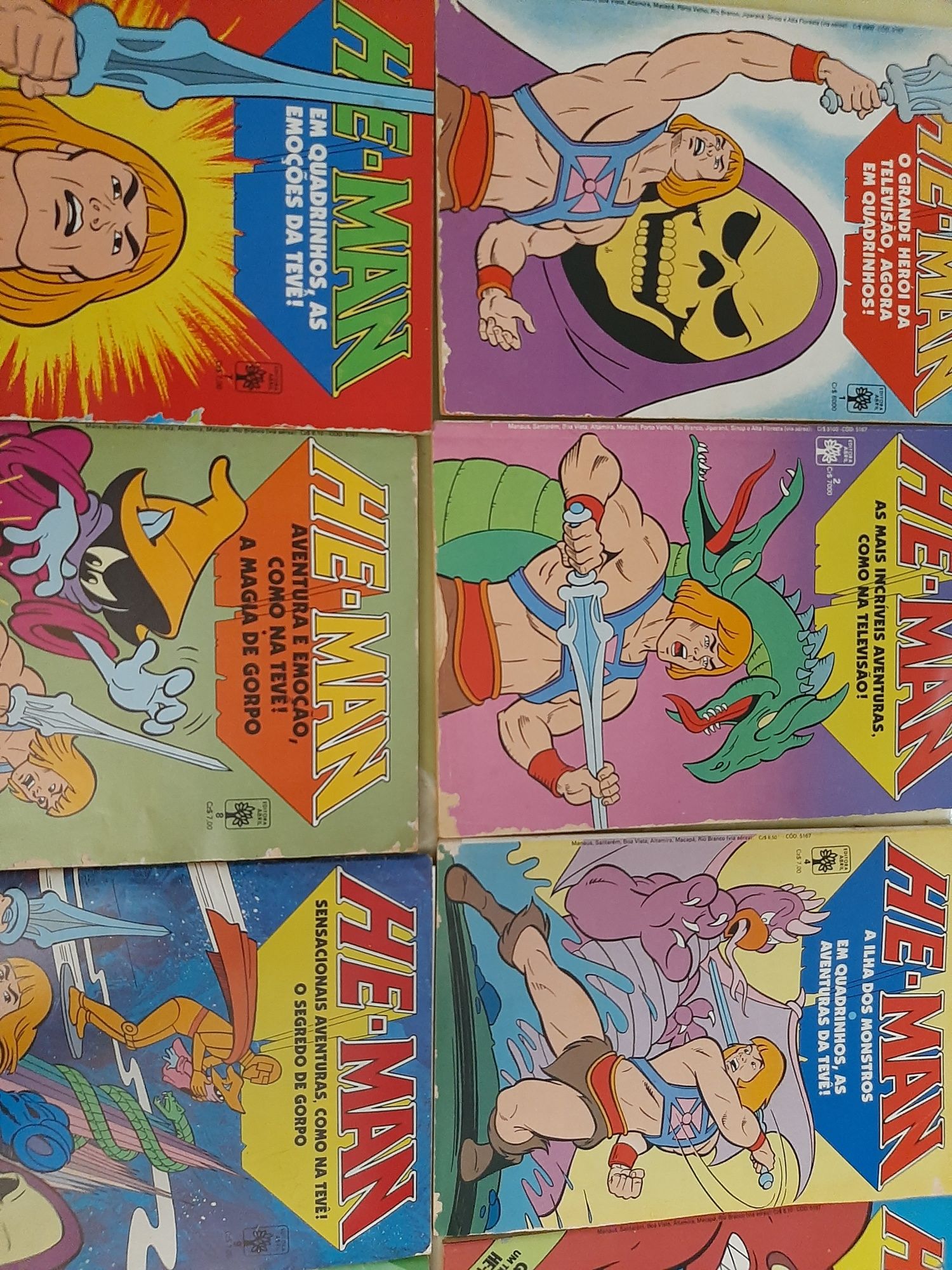 Coleção He-man MOTU, livros editoras Abril e Latinas