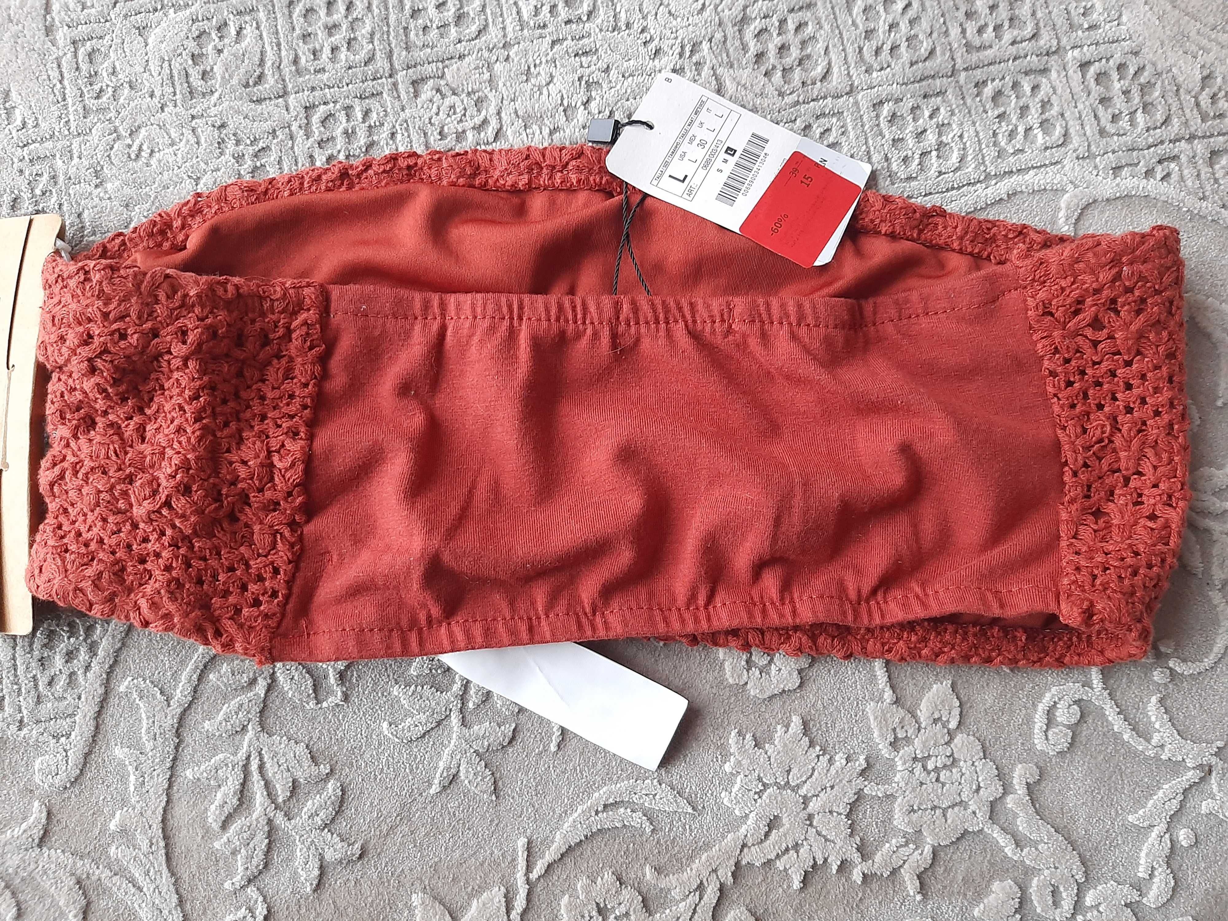 Top stanik bardotka crop top