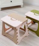 Taboret stołek pomocnik dla dzieci skladany BEŻOWY