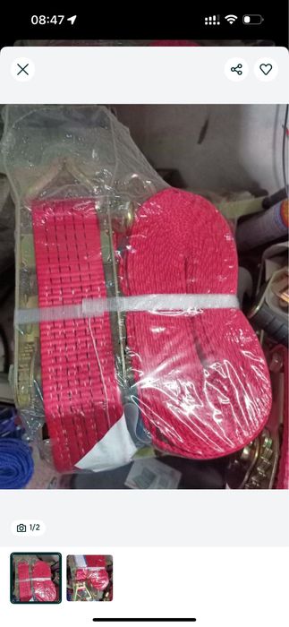 Стяжні ремині з посиленою тріщоткою