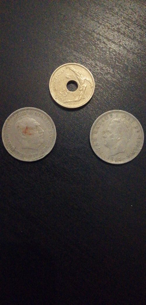 Moedas de ptas de Espanha