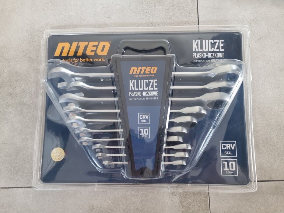 Klucze płasko-oczkowe GRZECHOTKA 10 elementów Niteo Tools NOWEAC